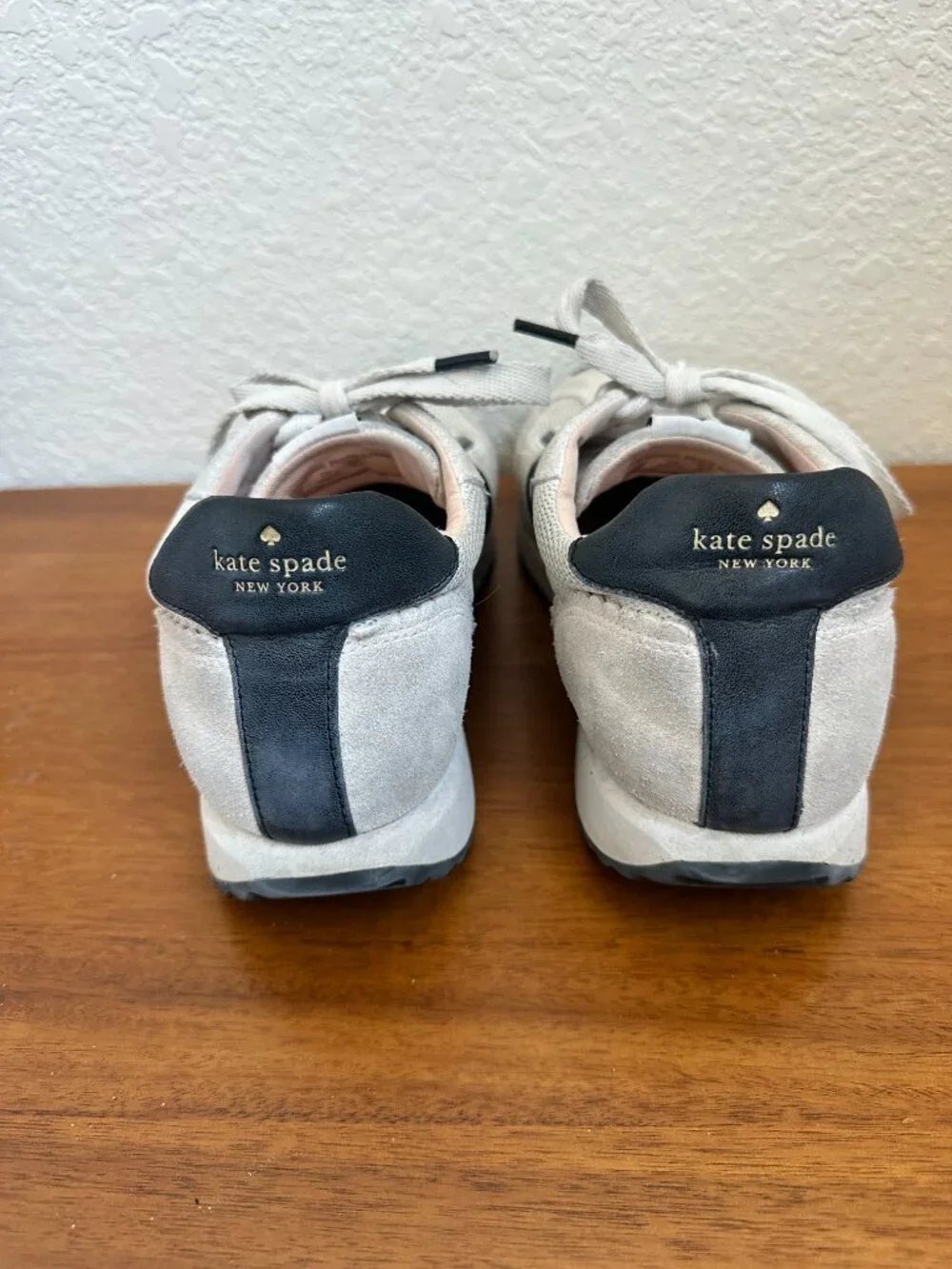 Kate Spade Black and White Brigitte Sneakers, 9